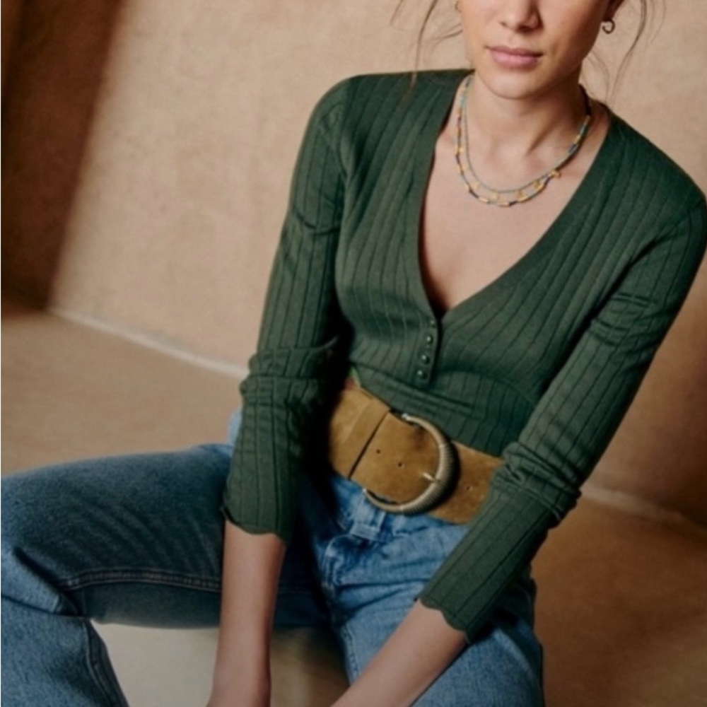 Sezane Lou Jumper Khaki